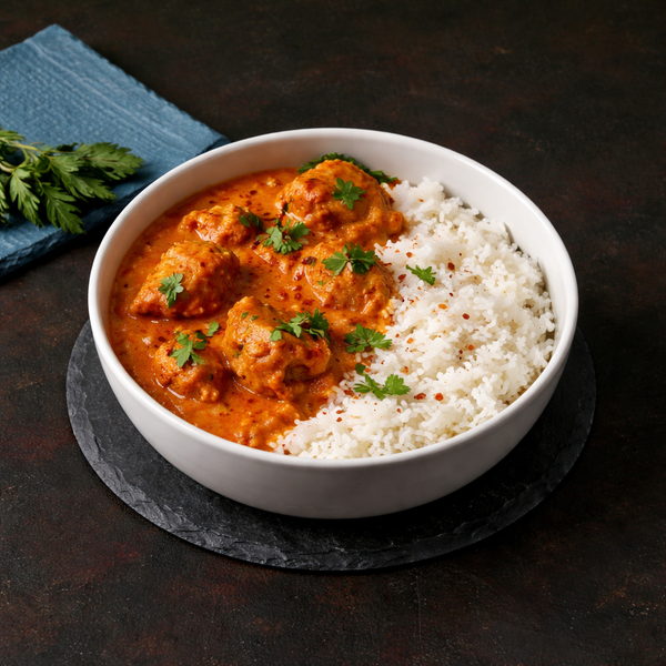 MILD BUTTER CHICKEN WITH RICE